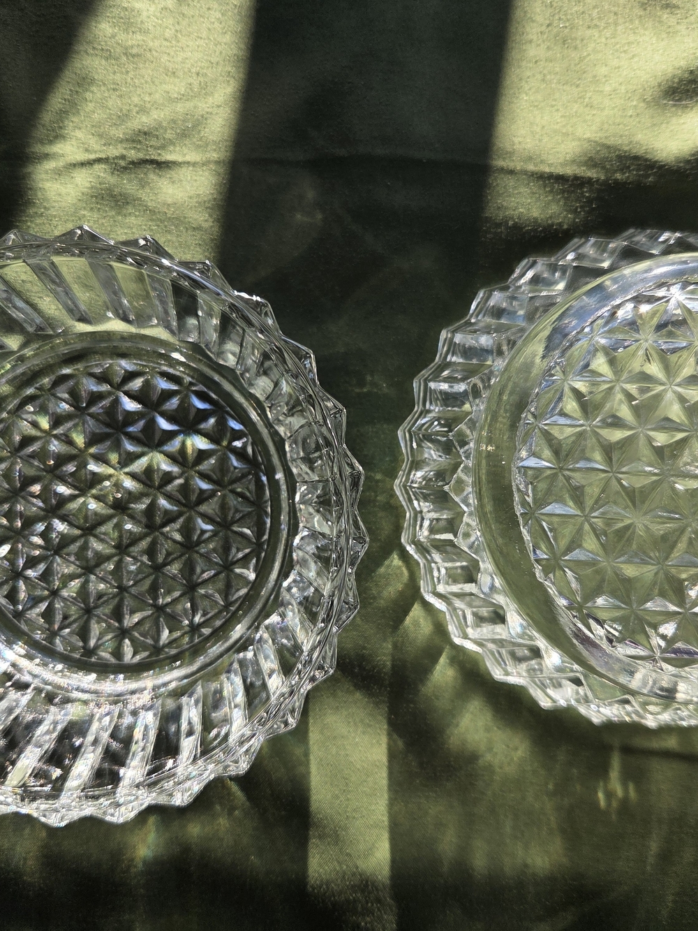 Cut Glass Crystal Bowls - Clear